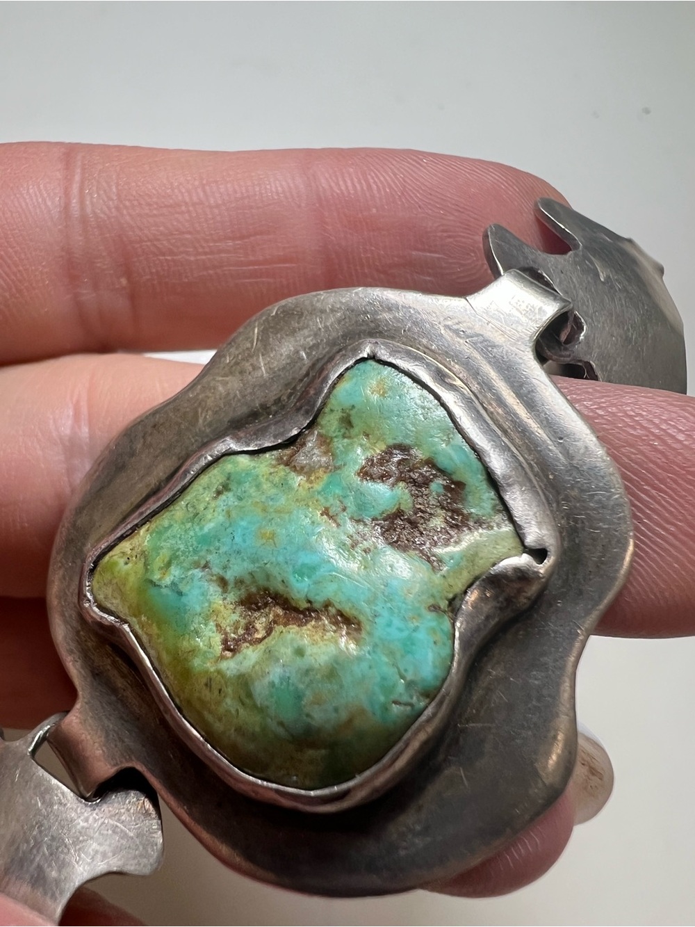 Sterling Silver Bracelet with Turquoise Stone - Picture 5 of 16